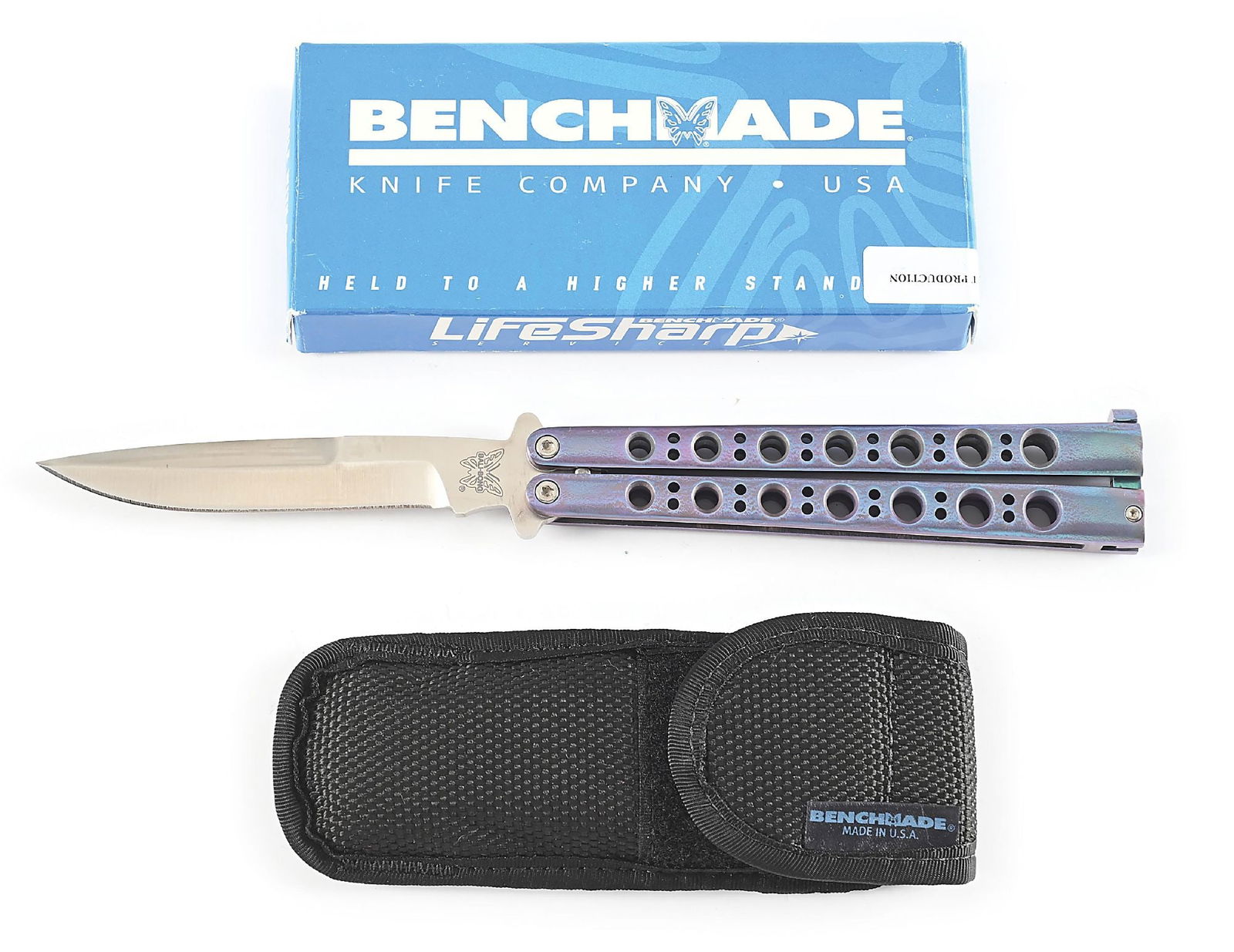 BENCHMADE BALI-SONG BUTTERFLY KNIFE MODEL 42A #135 OF 500 1ST EDITION. (1 of 7)
