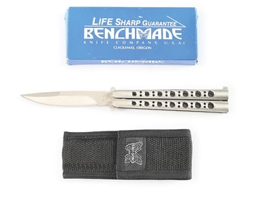 C. 1990S BENCHMADE BALI-SONG BUTTERFLY KNIFE MODEL 45.