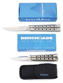 LOT OF 2: BENCHMADE KNIFE CO. BALI-SONG BUTTERFLY KNIVES IN ORIGINAL BOXES