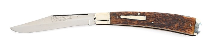 REMINGTON UMC R1253 LOCK BACK BULLET KNIFE LOCK BACK WITH BONE HANDLES.