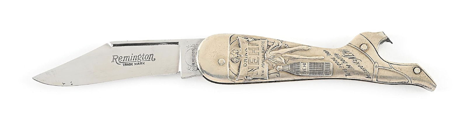 REMINGTON UMC MADE IN USA NEHI LADIES LEG KNIFE WITH FULL REMINGTON ETCH. (1 of 6)
