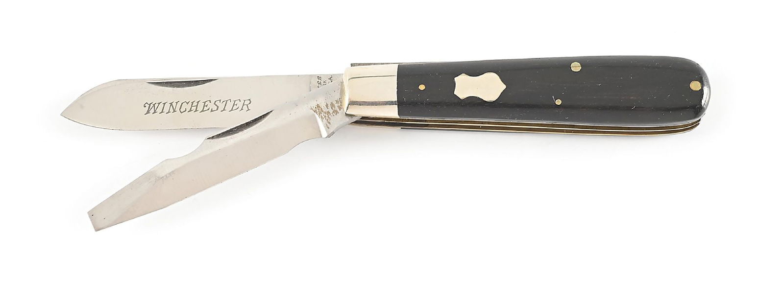 C. PRE-1920S WINCHESTER TRADEMARK MADE IN USA EBONY HANDLE ELECTRICIAN’S KNIFE PATTERN 2681. (1 of 7)