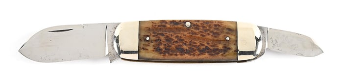 C.1920S CATTARAUGUS CUTLERY CO. LITTLE VALLEY, NY PATTERN 22929 SUNFISH ELEPHANT TOENAIL WITH WORM