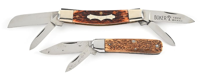 LOT OF 2: BOKER USA CONGRESS AND CATTARAUGUS TWO BLADE JACK KNIFE.
