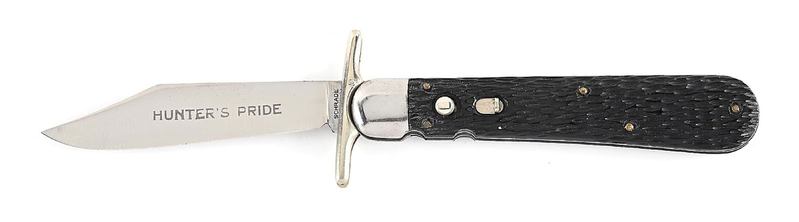 SCHRADE WALDEN, NY. PATTERN NO. 153. SALESMAN’S SAMPLE HUNTER’S PRIDE FOLDING GUARD (1 of 6)