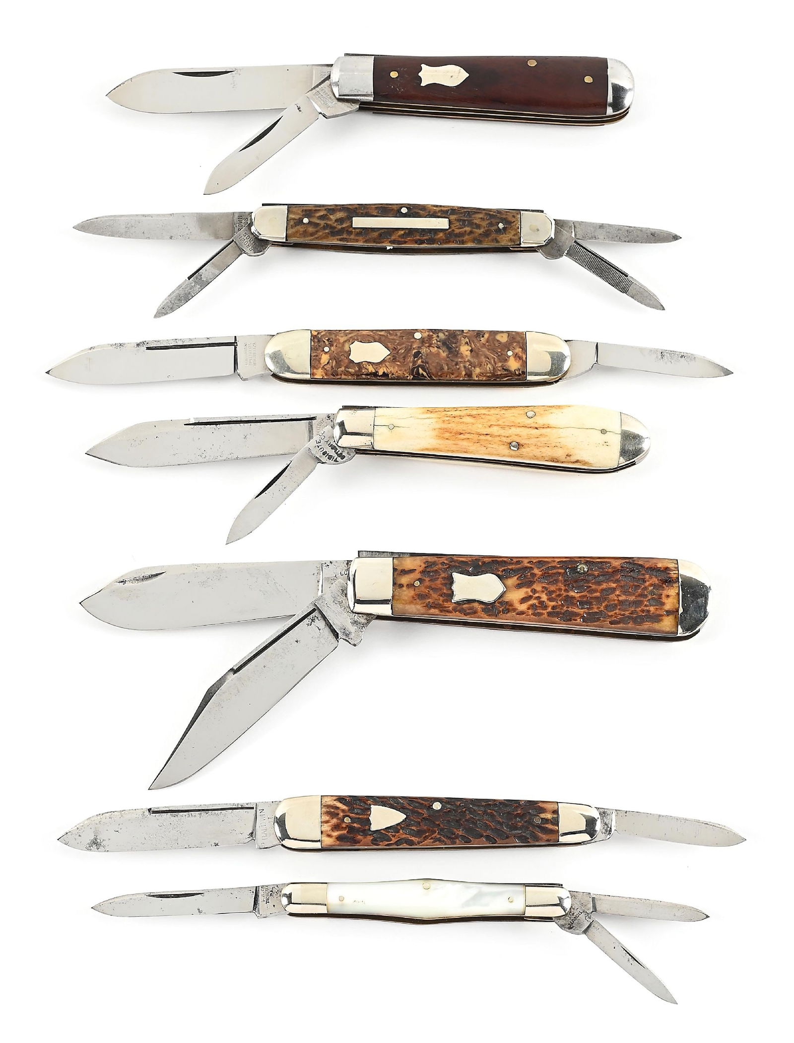 LOT OF 7: C. 1800S-1920S PENNSYLVANIA BRAND POCKET KNIVES. (1 of 11)