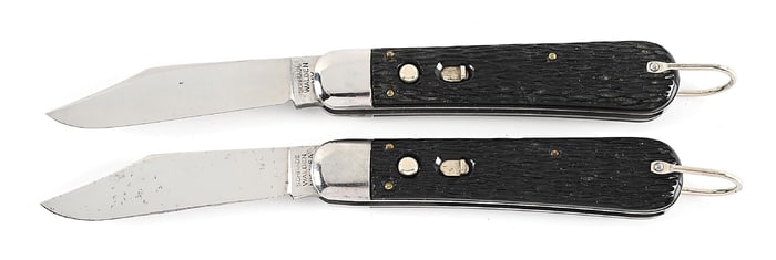 LOT OF 2: SCHRADE M2 PARATROOPER SWITCHBLADE KNIVES.