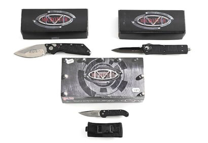 LOT OF 3: BOXED MICROTECH DOC KILLSWITCH, COMBAT TROODON, AND MINI UMS.