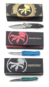 LOT OF 3: BOXED MICROTECH SOCOM BRAVO MINI, HERA II MINI, AND UTX-70 WARHOUND.