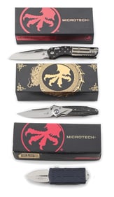 LOT OF 3: BOXED MICROTECH MSI, SOCOM BRAVO MINI, AND EXOCET.