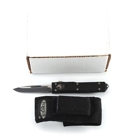 BOXED MICROTECH UTX-70 OTF AUTOMATIC KNIFE.