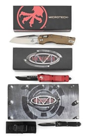 LOT OF 3: BOXED MICROTECH MSI, TROODONS/E, AND UTX-70.