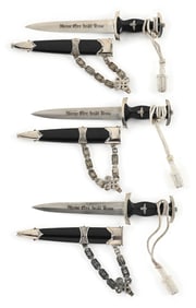 LOT OF 3: THIRD REICH MINIATURE SS DAGGERS.