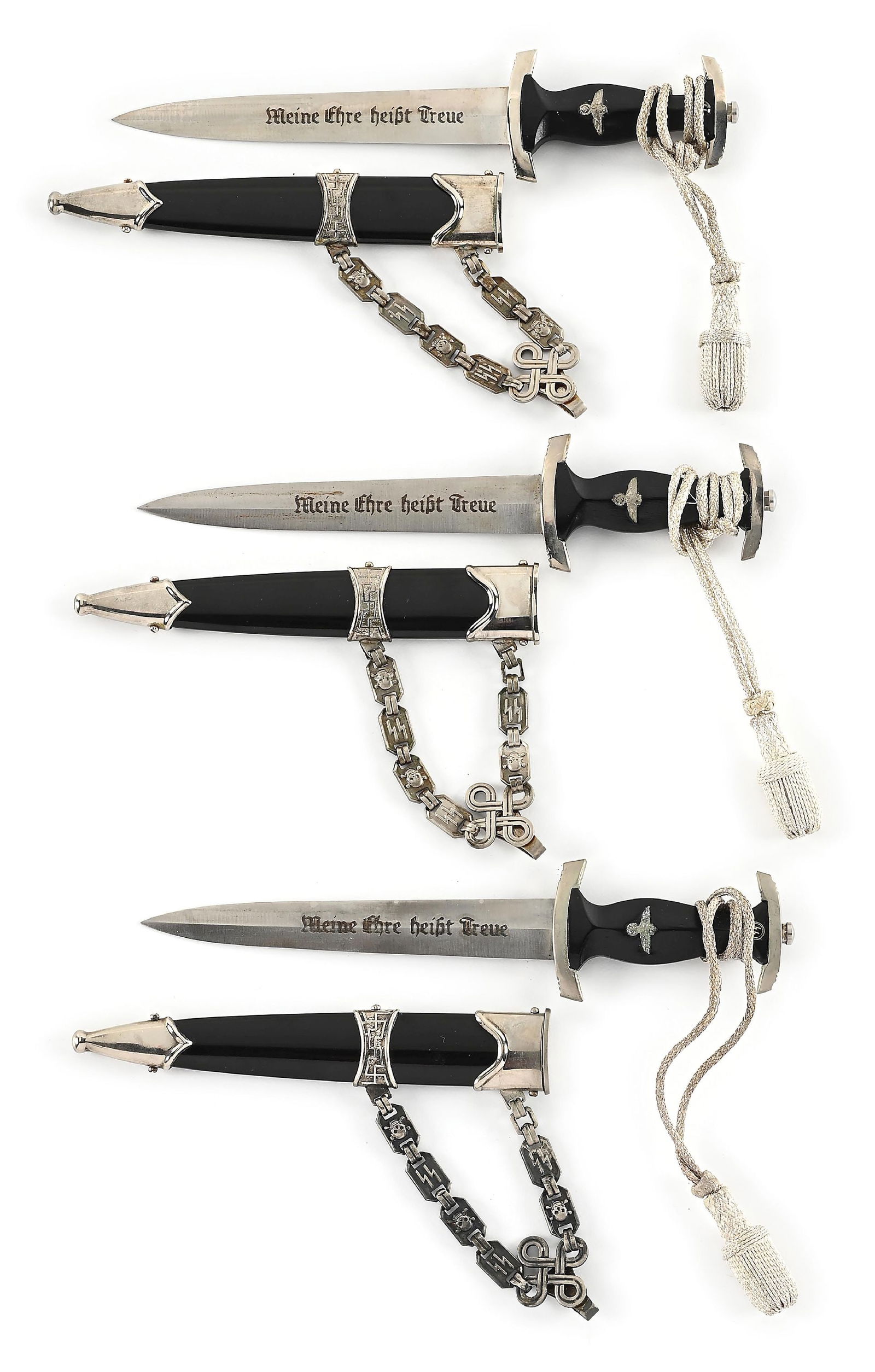 LOT OF 3: THIRD REICH MINIATURE SS DAGGERS. (1 of 5)