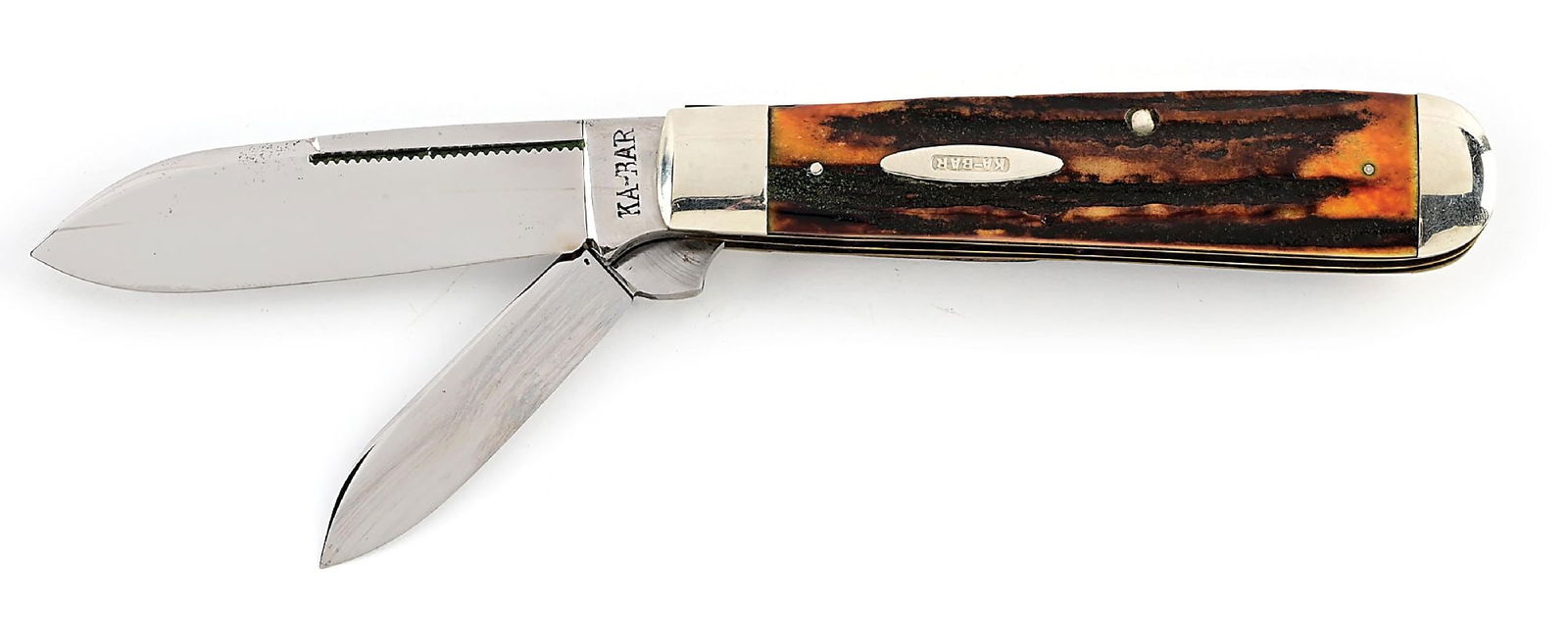 KA-BAR STAG HANDLE LARGE SWELL END JACK. (1 of 7)