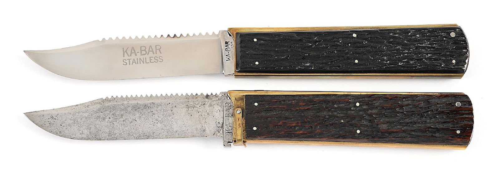LOT OF 2: KA-BAR UNION CUTLERY CO. OLEAN, NY VIKING TRI-FOLD FISHING KNIVES. (1 of 8)