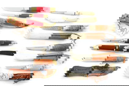 LOT OF 7: FINLAND PUUKKO AND LAPLAND KNIVES.