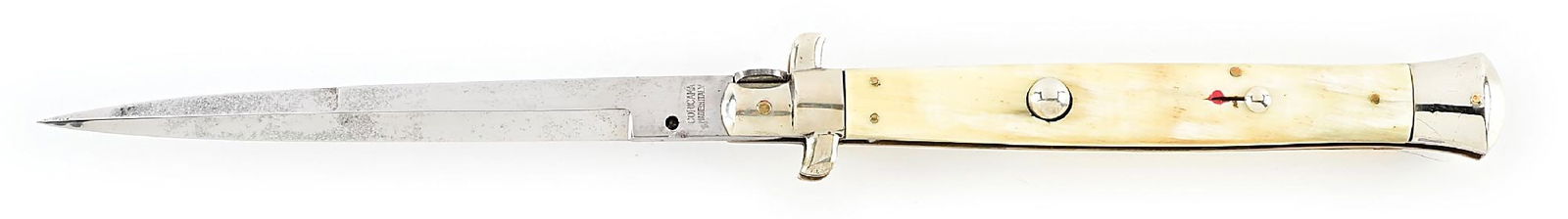 C.1950S CORICAMA MADE IN ITALY BAYONET BLADE ITALIAN STILETTO PICK LOCK SWITCHBLADE WITH BLONDE (1 of 7)