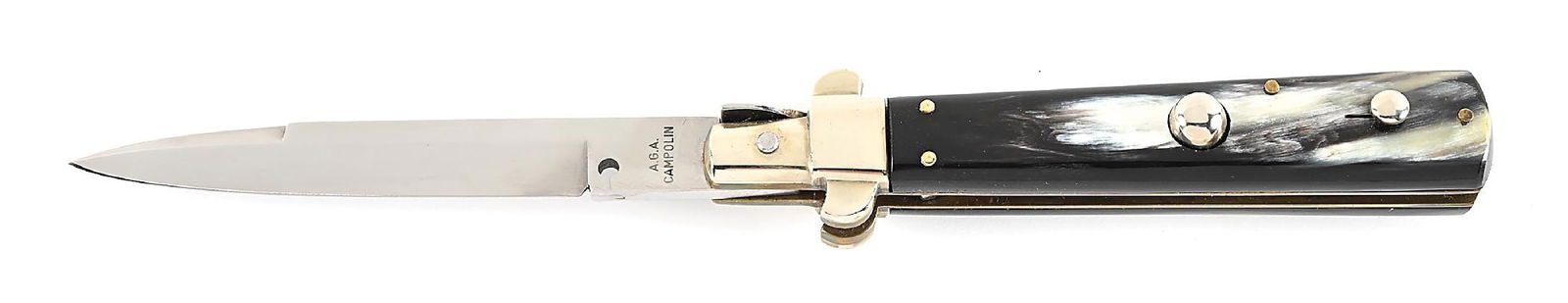 DISCONTINUED A.G.A. CAMPOLIN INOX ITALY ITALIAN FROSOLONE PICK LOCK STILETTO SWITCHBLADE WITH (1 of 7)