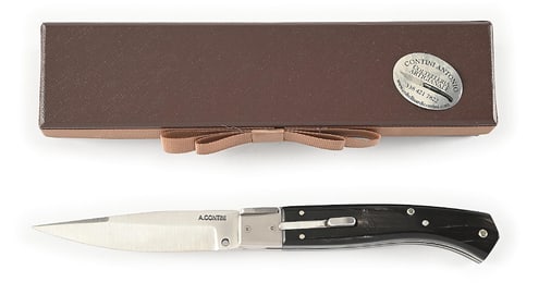ANTONIO CONTINI SARDINIA ITALY CUSTOM MADE COW HORN PICK LOCK SWITCHBLADE.