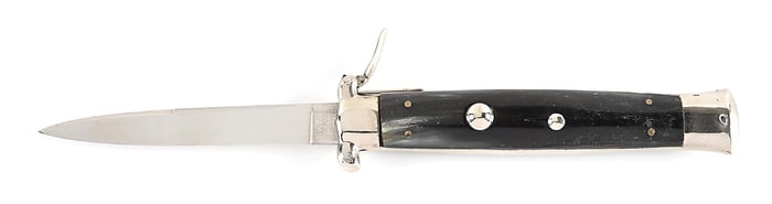C.1950S-60S INOX DEPOSE TRANSITION BLADE SINGLE ACTION OTF TRAPDOOR STILETTO SWITCHBLADE WITH