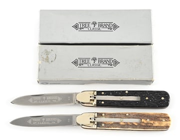 LOT OF 2: BOKER 712 LEVER LOCK SWITCHBLADES IN ORIGINAL BOXES.