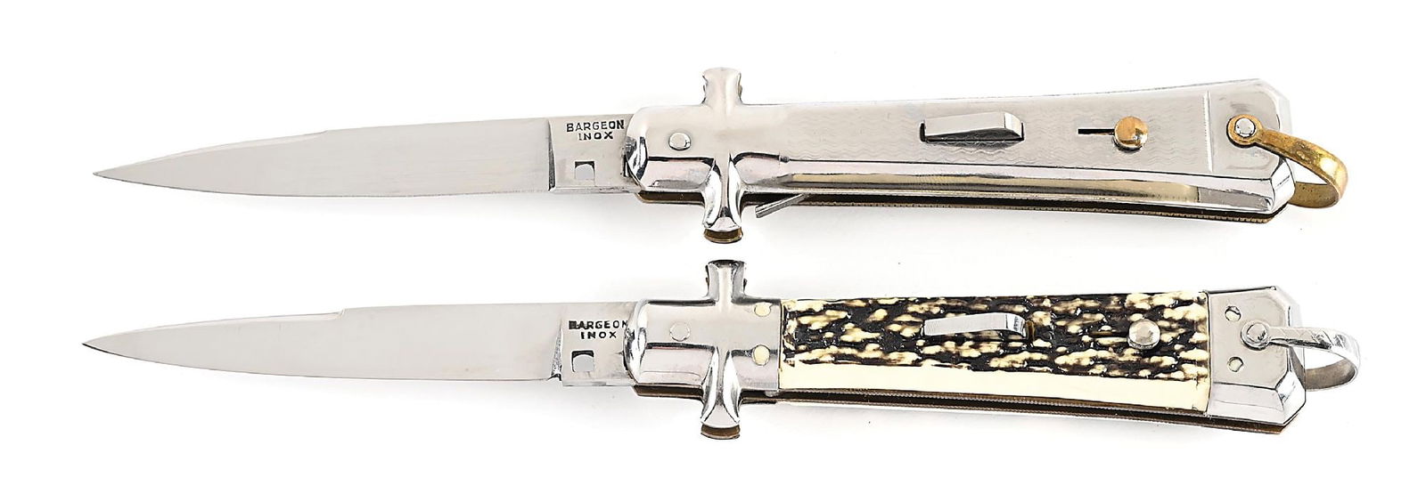 LOT OF 2: C. 1960S FRENCH BARGEON STILETTO SWITCHBLADES. (1 of 8)