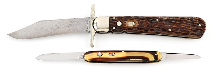 LOT OF 2: L.L. BEAN INC. FREEPORT, ME FOLDING GUARD, FOLDING HUNTER SWITCHBLADE AND SCHARDE CUT CO.