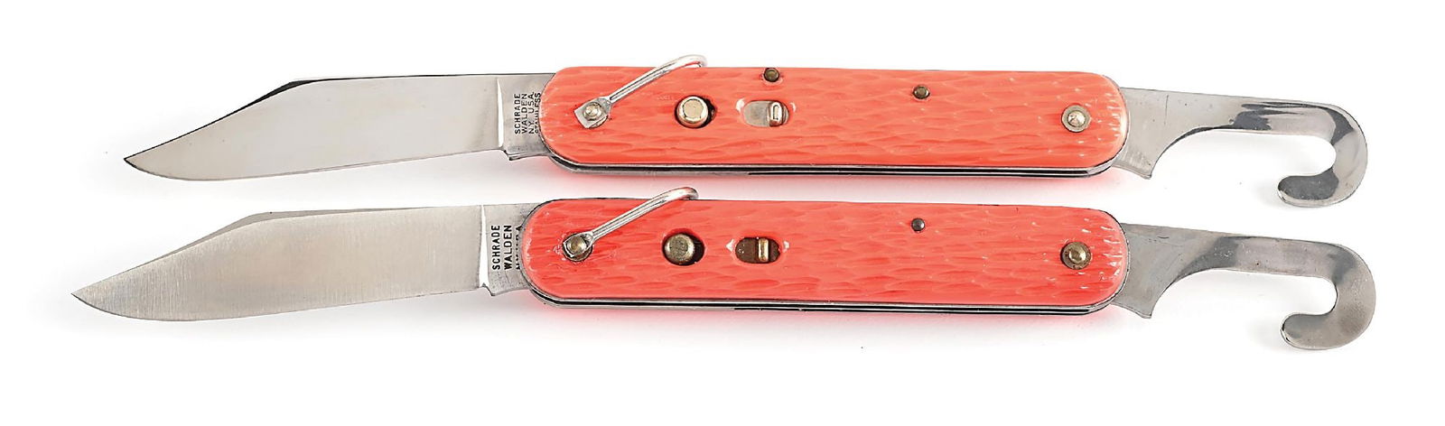 LOT OF 2: SCHRADE WALDEN NY USA STAINLESS MC-1 PARATROOPER SWITCHBLADES (1 of 7)