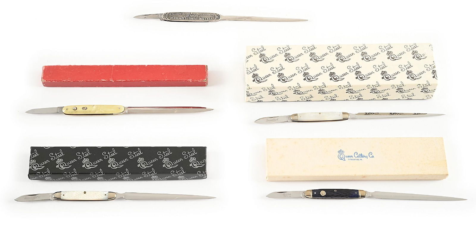 LOT OF 5: LETTER OPENER KNIVES, QUEEN, DOLPHIN, PRESTO SWITCHBLADE (1 of 14)