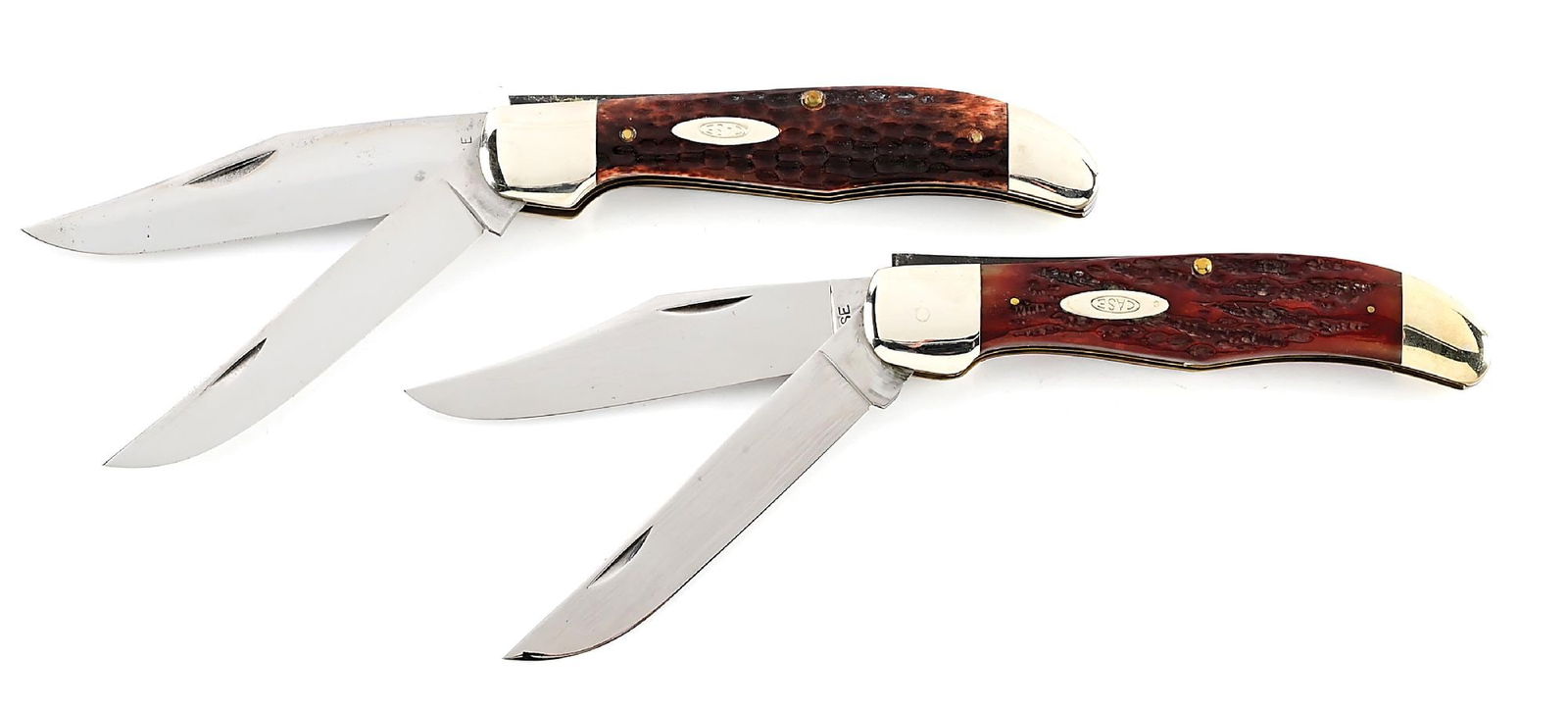LOT OF 2: CASE XX 6265 SAB FOLDING HUNTER AND CASE XX 6265 FOLDING HUNTER WITH FLAT GROUND MAIN (1 of 8)
