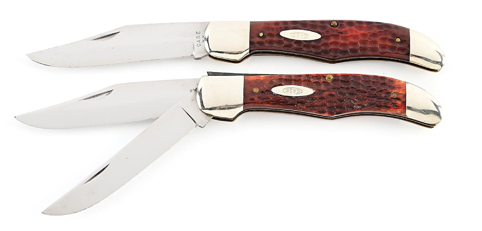 LOT OF 2: CASE XX 6165SAB RED BONE FOLDING HUNTER AND CASE XX 6265SAB RED BONE HANDLE FOLDING (1 of 9)