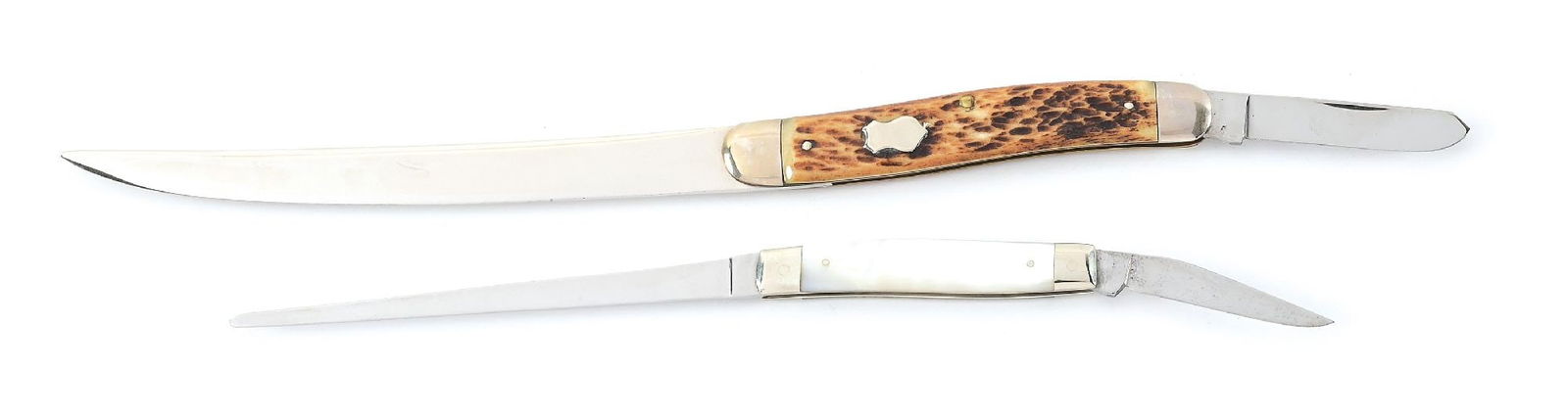 LOT OF 2: CASE XX USA MOTHER OF PEARL AND C. 1920’S REMINGTON UMC LETTER OPENERS. (1 of 7)