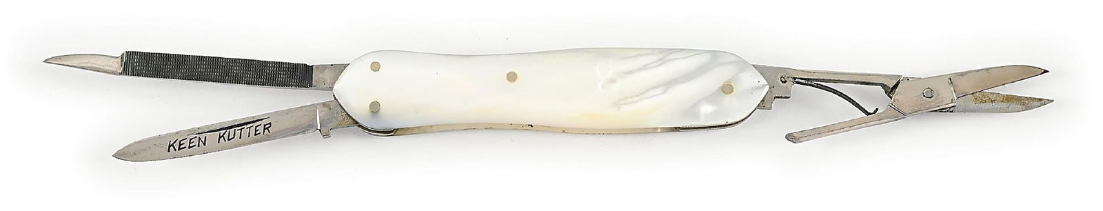 C. PRE-1920S E.C. SIMMONS KEEN KUTTER ST. LOUIS, MO MOTHER OF PEARL PATTERN 3758 LOBSTER. (1 of 7)