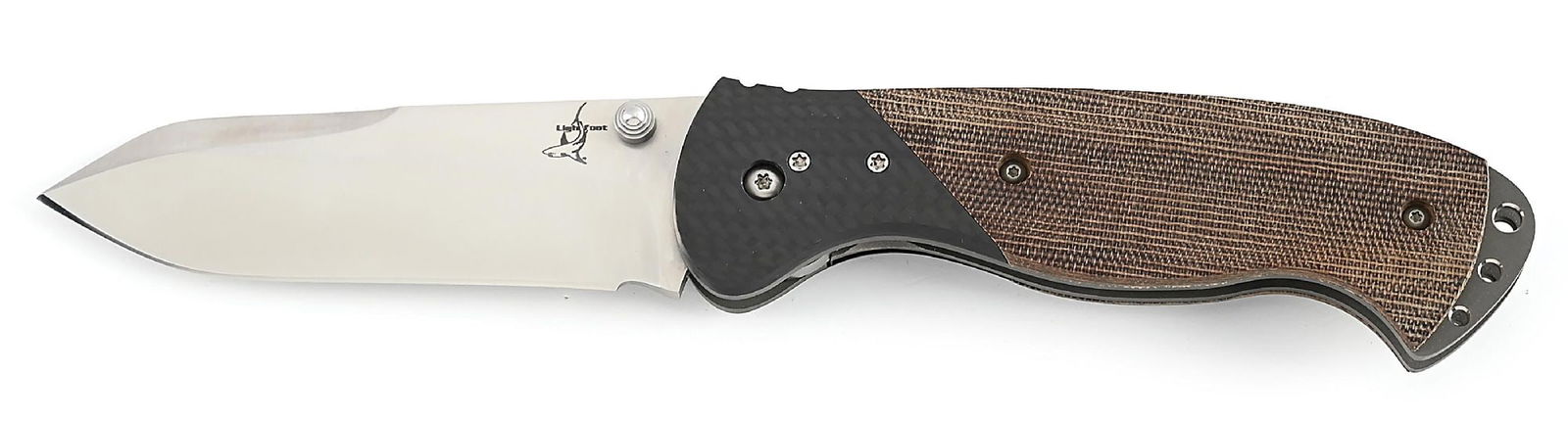 CUSTOM MADE GREG LIGHTFOOT RESCUE DOG LINER LOCK FOLDER. (1 of 6)