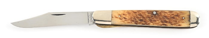 KINFOLKS LONG SWELL END JACK LINER LOCK WITH ROGER BONE HANDLES.