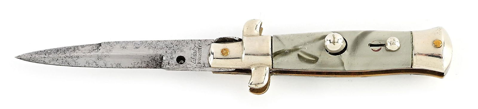 C. 1950S EDWIN JAY MADE IN ITALY ITALIAN STILETTO PICK LOCK SWITCHBLADE WITH METAL SHELL WRAPPED (1 of 7)