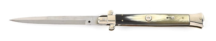 RARE C.1950S EIG CUTLERY ITALY BAYONET BLADE ITALIAN STILETTO PICK LOCK SWITCHBLADE WITH BRAZILIAN