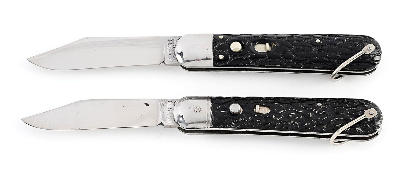 LOT OF 2: PRESTO M2 PARATROOPER SWITCHBLADE KNIVES. (1 of 12)