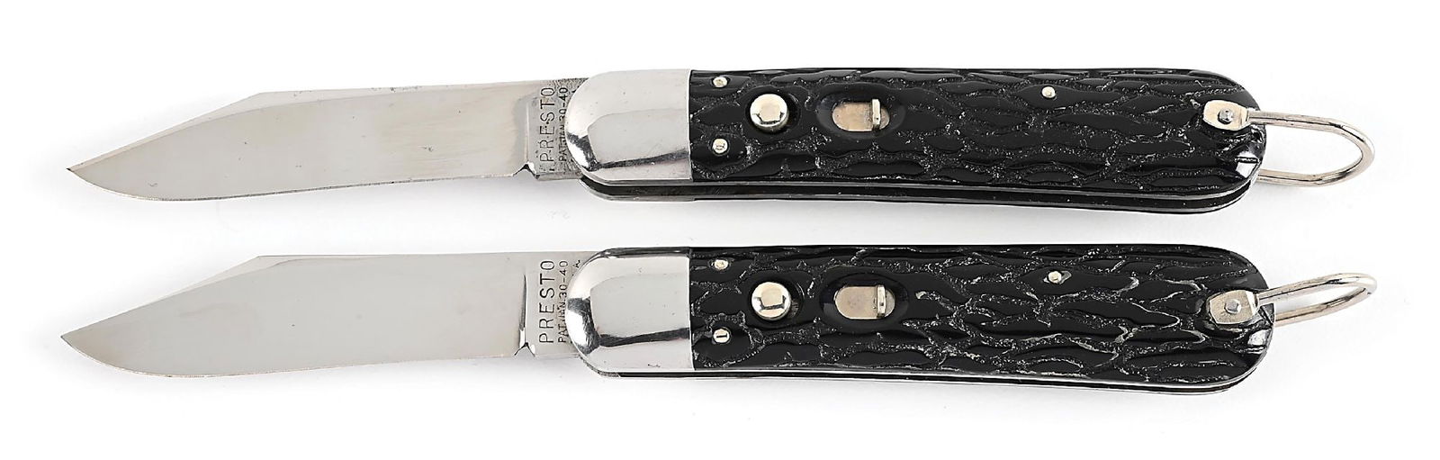 LOT OF 2: PRESTO PAT. JAN 30-40 MADE IN USA M2 PARATROOPER WITH BAIL SWITCHBLADE KNIVES. (1 of 10)