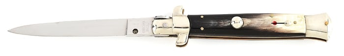 C.1960S CORICAMA INOXID ITALY TRANSITION BLADE ITALIAN SWIVEL BOLSTER STILETTO SWITCHBLADE WITH