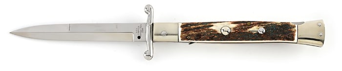 C. 2008 A.G.A. CAMPOLIN MANIAGO ITALY FRANK B. ITALY ITALIAN STILETTO SWING GUARD LOCK BACK