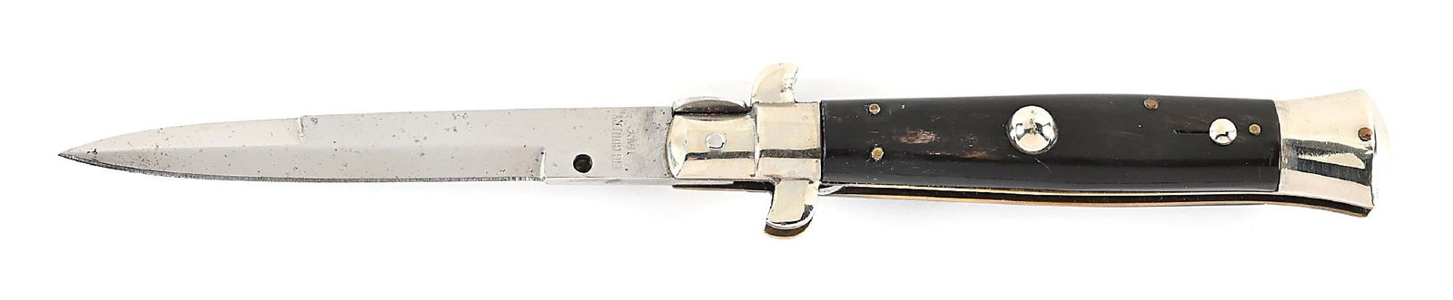 C.1950S EIG CUTLERY ITALY BAYONET BLADE ITALIAN STILETTO PICK LOCK SWITCHBLADE WITH BRAZILIAN COW (1 of 6)