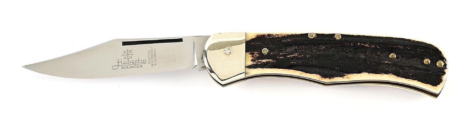 HUBERTUS STAG SCALE RELEASE SWITCHBLADE. (1 of 7)