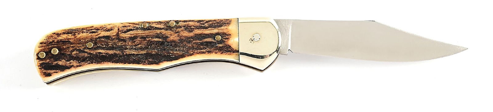 HUBERTUS STAG SCALE RELEASE SWITCHBLADE. - 2