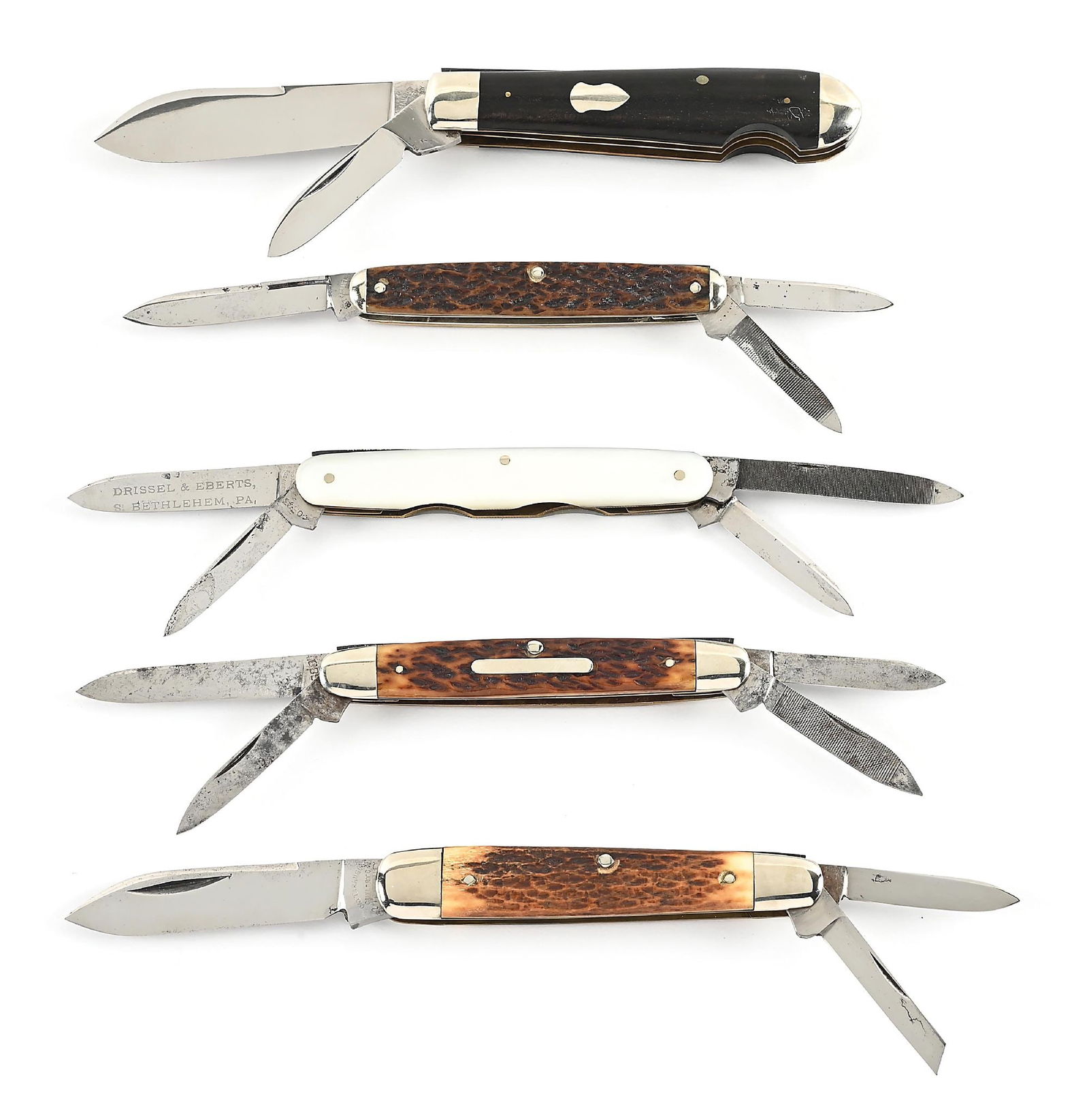 LOT OF 5: CATTARAUGUS CUTLERY CO. POCKET KNIVES. (1 of 13)