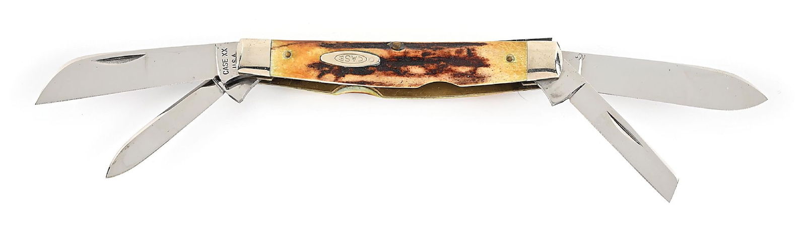 C. 1965-1969 CASE XX USA 5488 4 BLADE CONGRESS WITH STAG HANDLES. (1 of 8)