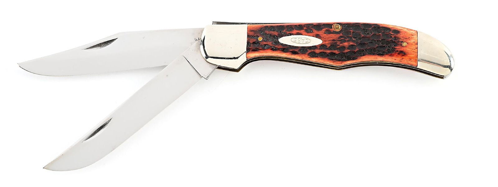 C. 1940-1964 CASE XX 6265SAB FOLDING HUNTER REGULAR PULL WITH JIGGED RED BONE HANDLES. (1 of 7)