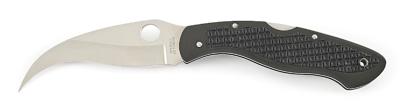C. 1980S-90S SPYDERCO CIVILIAN PLAIN EDGE TUFFRAM HANDLE LOCK BACK FOLDER. (1 of 8)
