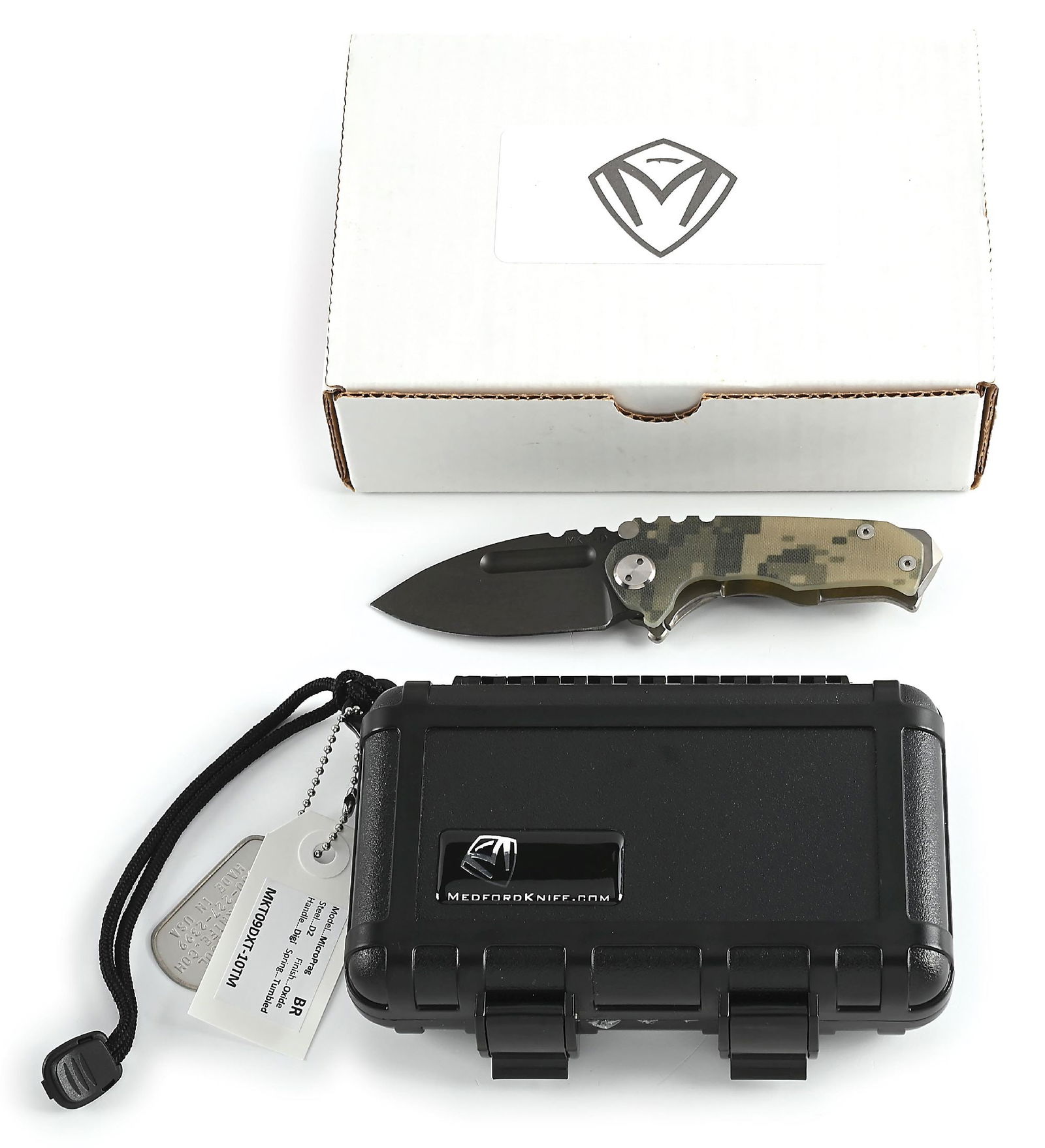 MEDFORD KNIFE CO. MICROPRAG FOLDING LINER LOCK KNIFE. (1 of 9)